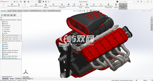 V12 Engine Model十二缸发动机缩略图